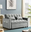 in 1 Convertible Sleeper Sofa Bed, Modern Velvet Loveseat Futon Couch w/Pullout Bed, Small Love Seat Lounge Sofa w/Reclining B