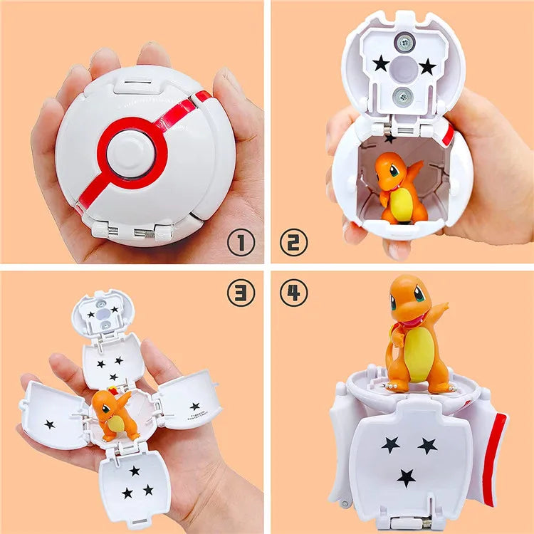 Pokeball Pokemon Figurine Elf Ball Anime Figure Cartoons Pikachu Charizard Pocket Monster Pet Anime Action Model Toy Kids Gifts