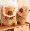 Lotus leaf Capybara Plush Toy  Oyster Bee Bckpack Capibara Cosplay Unicorn Dinosaur Boba Bread Ring Decor Stuffed Animals