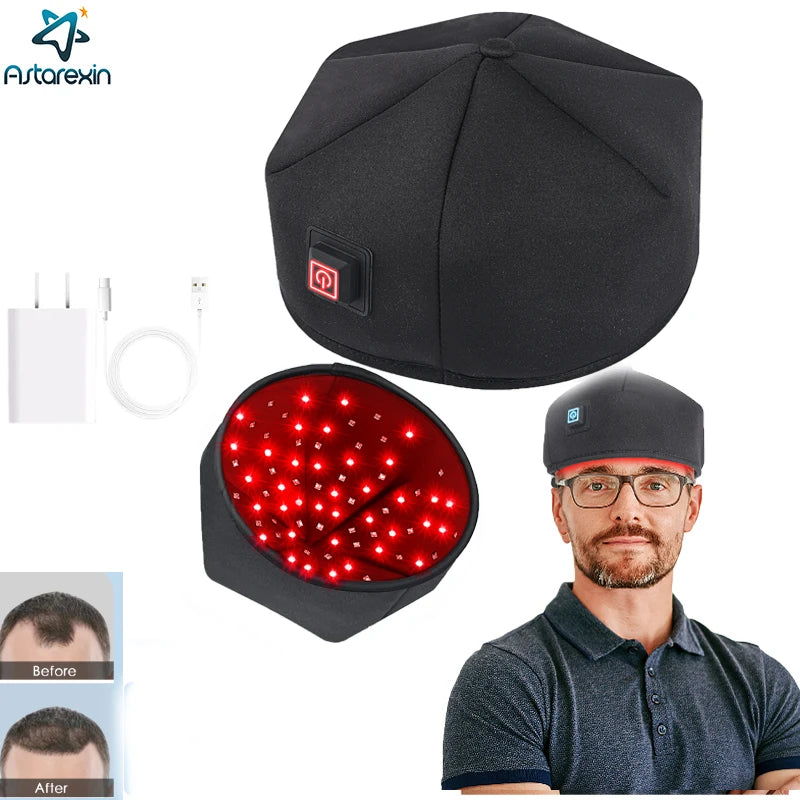 Hair Growth Cap Head Massage Anti Hair Loss  Stress Relief Electric Scalp Massager Infrared Light Relaxation Therapy Led Helmet