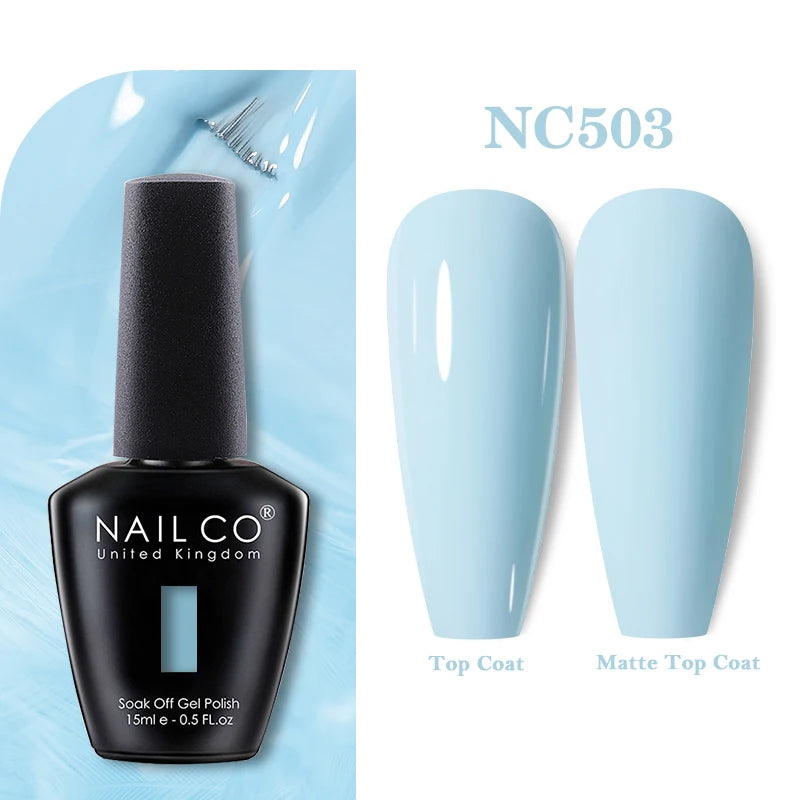 NAILCO 15ml Nail Gel Polish Vernis Semi Permanent UV Varnish Nails Art Manicure Design TOP BASE Hybrid Nail Supplies Nail Glue