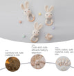 Baby Crochet Rattle Wooden Teether Toy BPA Free Wood Rodent Rabbit Rattle Baby Mobile Play Gym Newborn Educational Music Toys