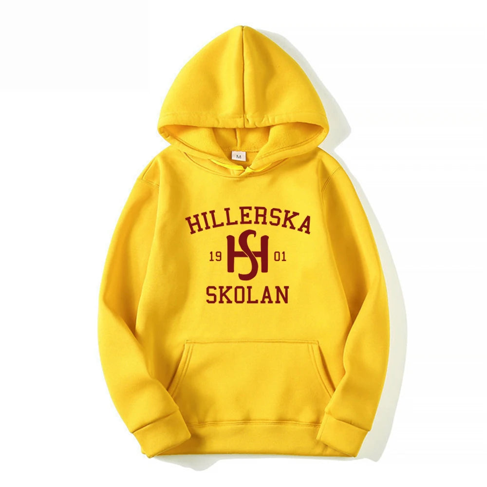 Young Royals Hillerska Skolan Hoodie Hillerska Skolan Unisex Hooded Sweatshirt Graphic Hoodies Long Sleeve Pullover Tv Show Tops