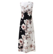 Summer European and American Sleeveless Long Dress Women Flower Print Large Swing Skirt Bohemian Retro Loose Long Skirt