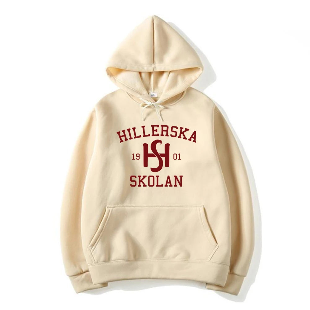 Young Royals Hillerska Skolan Hoodie Hillerska Skolan Unisex Hooded Sweatshirt Graphic Hoodies Long Sleeve Pullover Tv Show Tops