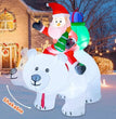 Christmas Inflatable Decoration Toy Built-in LED Lights Inflatable Model Indoor Outdoor Ornament Xmas Party New Year Garden Deco