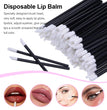 50 Pcs Disposable Make Up Lip Gloss Brush Lipstick Gloss Wands Applicator Hollow Lip Brushes Portable Cosmetic Beauty Tools