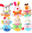 Baby Plush Rattle Cartoon Animals Crib Mobile Bed Bell Toys 0-12 Months Infant Toddler Early Educational Toy for Newborn  Gifts