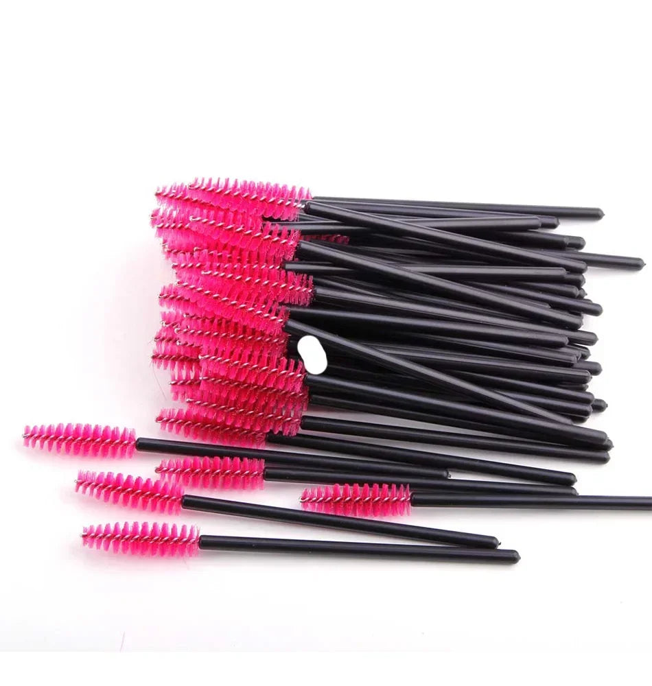 50/100Pcs Makeup Brushes Disposable Eyebrow Brush Mascara Wand Applicator Spo Eye Lashes Brush Cosmetic Eyelash Extension Tools