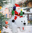 Christmas Inflatable Decoration Toy Built-in LED Lights Inflatable Model Indoor Outdoor Ornament Xmas Party New Year Garden Deco