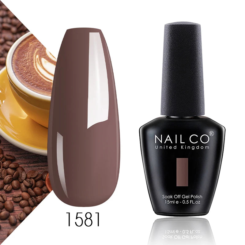 NAILCO 15ml Translucent Color Gel Nail Polish Vernis Semi Permanent UV LED Gel Polish For Nail Art Gel Manicure TOP BASE Varnish