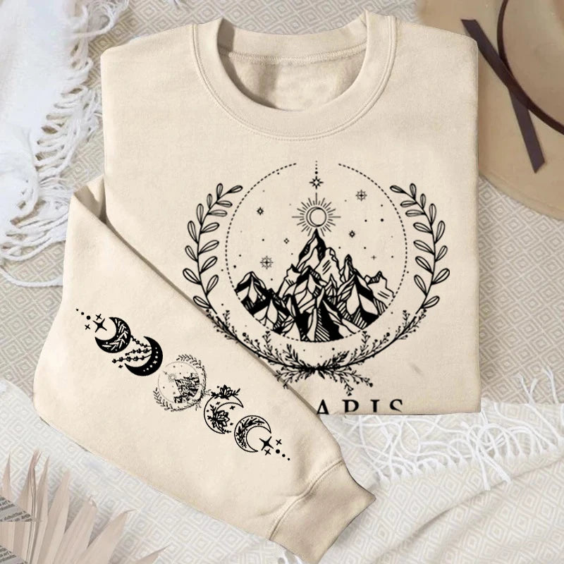 Velaris City of Starlight Printed Sweatshirt Women The Night Court Graphic Sweatshirts Acotar SJM City of Starlight Hoodie Sweat