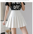 2024 White Women Pleated Skirts Summer High Waist Zipper Girls Dancing JK Mini Skirts Black Fashion Student A Line Faldas