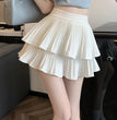 Mini Skirt Cute Sexy Balletcore Elastic High Waist Ball Gown Ruffle Patchwork Lolita Skirt Short Korean Sweet Y2K Women Clothing