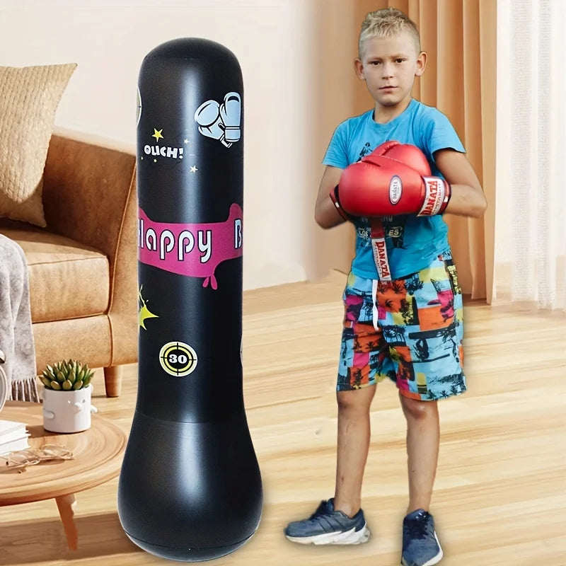 Inflatable Bopper Kids Punching Bag with Bounce-Back Action Inflatable Punching Bag for Kids Presents Inflatable Toys for Kids