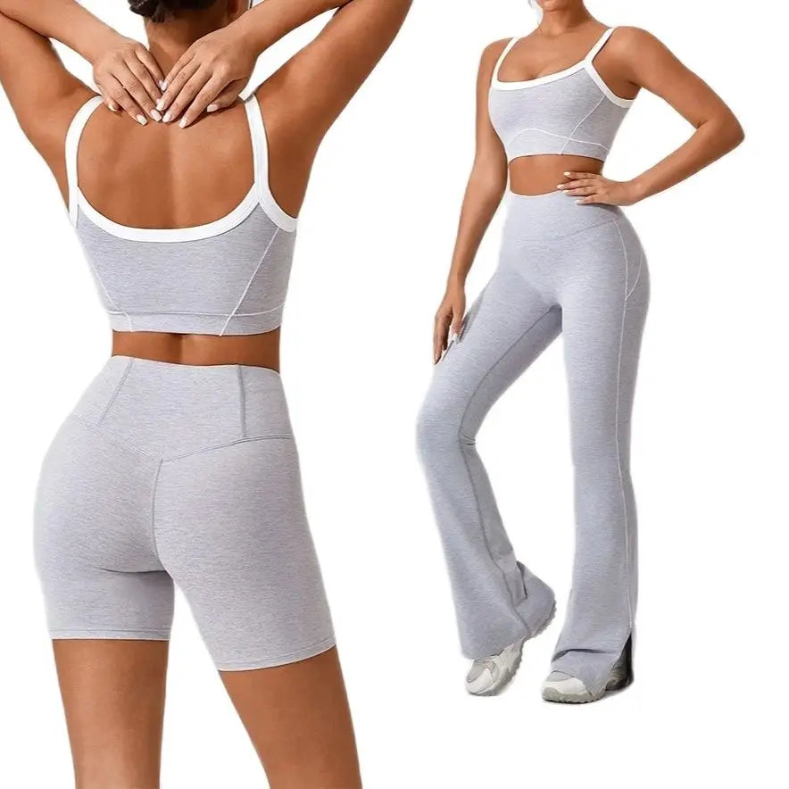 Women's 2024 New INS Network Red Same  Hip Lift Body-Tight Sports  Fitness One-Piece Yoga 2 Pieces Set