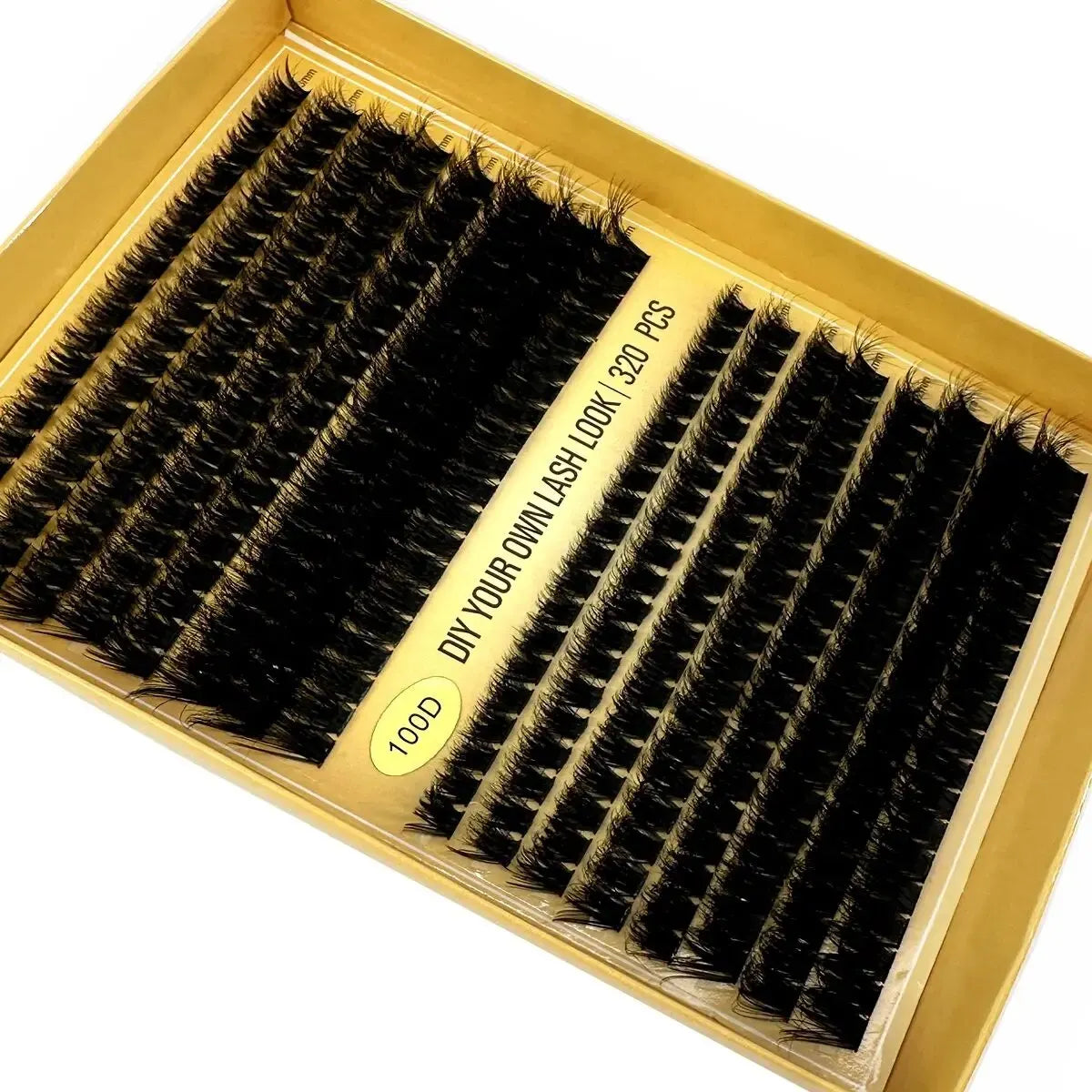 320 Bundles 60D/80D/100D Cluster Eyelash Extension Thick Style Individual Eyelashes Handmade Eyelash Bundles 5D Fluffy Mink Lash