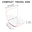 2X magnifying Compact Small Mini Gift Vanity Table Folding Led Lights Portable Hand Held Pocket Makeup Mirror