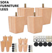 4Pcs 6/10/15cm Solid Wood Furniture Feets Sofa Cabinets Legs Square Bed Table Chair Replacement Feet Home Furniture Accessories