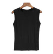 Summer Sleeveless Blouse Women O-neck Knitted Blouse Shirt Women Clothes Women Tops