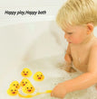 Baby Bath Toys for Kids Bathtub Duck Toy Set,Kids Floating Bath Toys with 6 Pcs  Ducks Fishing Net, Bathroom Toddler Toys Water