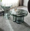 Nordic Light Luxury Glass Coffee Table Creative Petal Shape Living Room Combination Coffee Table Modern Creative Furniture