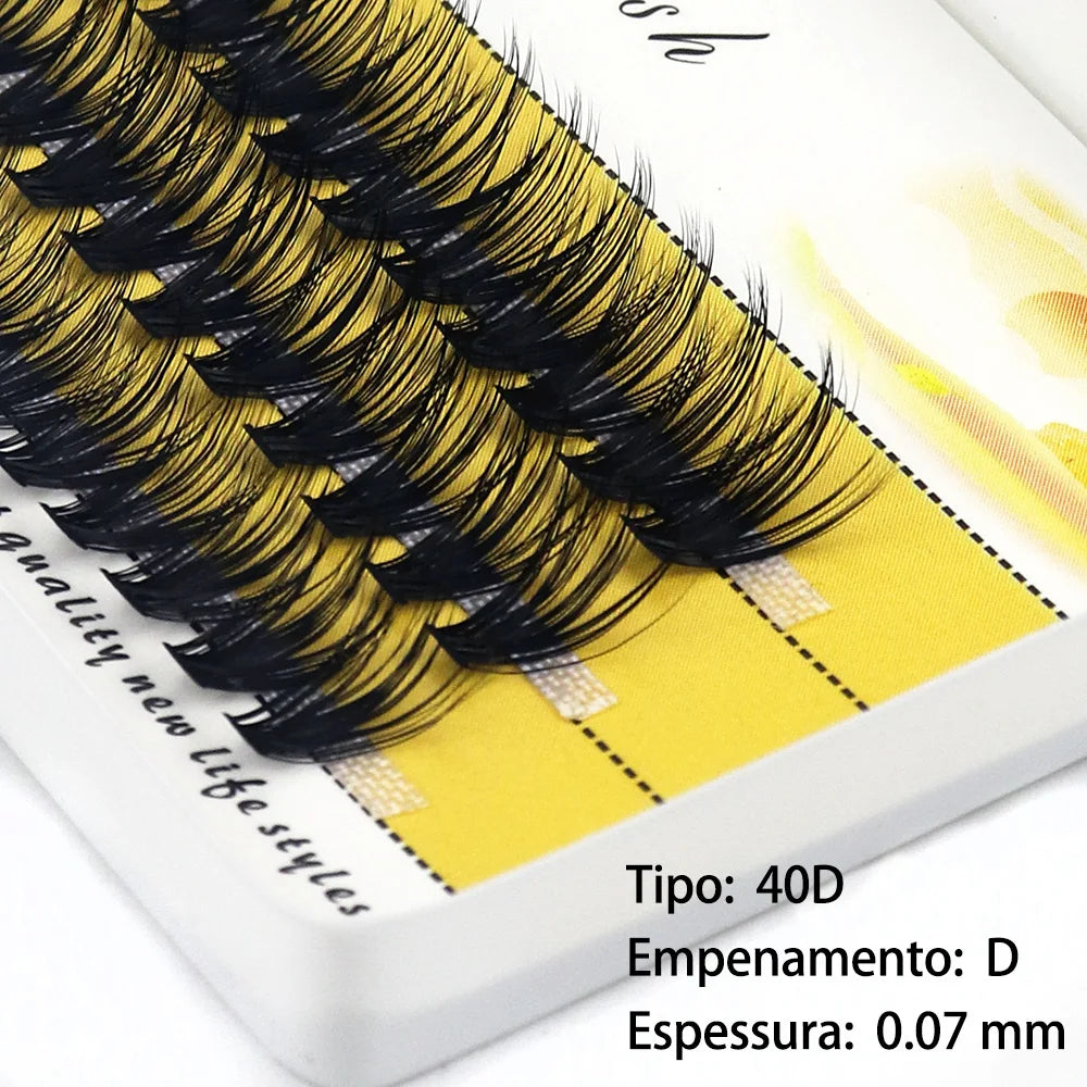 20/30/40D Cluster Eyelashes Natural Eyelash extension Indiviual bunches 1 box/60 bundle makeup Tools Soft box Lashes wholesale