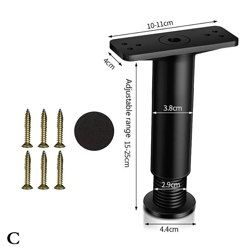 Telescopic Bed Beam Support Foot Reinforced Plastic Adjustable Furniture Sofa Leg Bottom Load Bearing Bracket