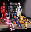 Multi-Jointed Movable Shapeshift Robot 3D Printed Mannequin Lucky 5 Character Action Figures Toys Parent-children Game For Gifts