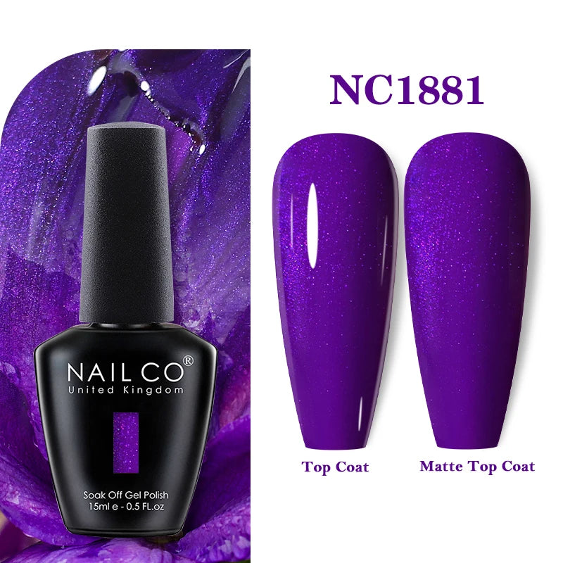 NAILCO 15ml Nail Gel Polish Vernis Semi Permanent UV Varnish Nails Art Manicure Design TOP BASE Hybrid Nail Supplies Nail Glue