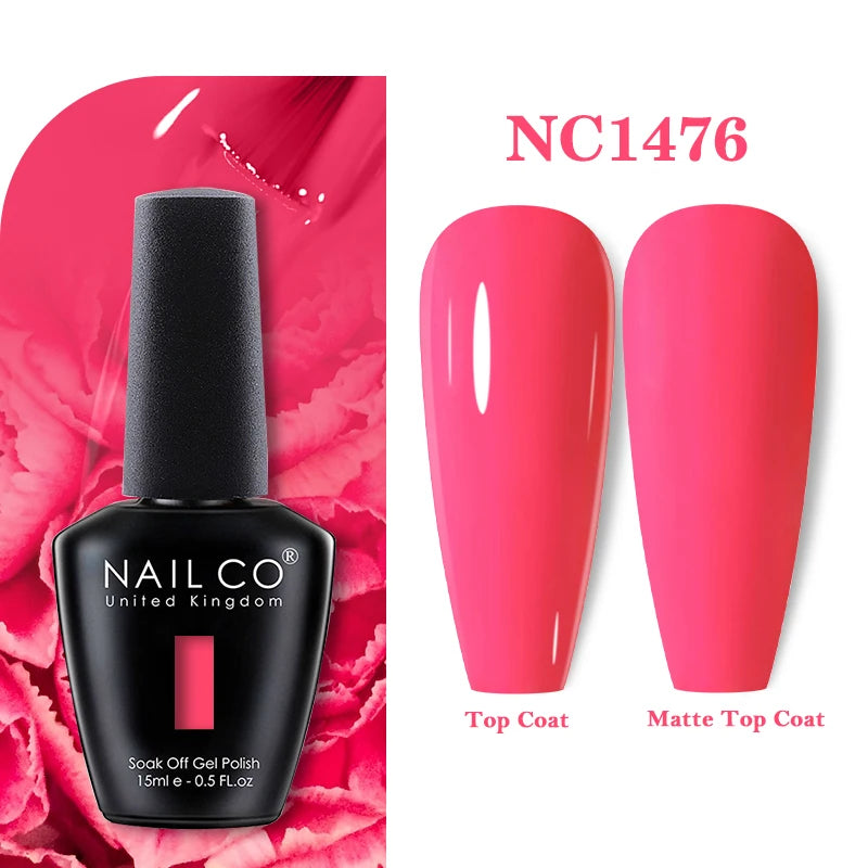 NAILCO 15ml Nail Gel Polish Vernis Semi Permanent UV Varnish Nails Art Manicure Design TOP BASE Hybrid Nail Supplies Nail Glue