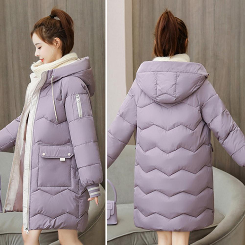 2023 New Women Long Down Cotton Jacket Korean Loose Cotton Coat Winter Thicken Warm Women Parkas Winter Female Hooded Coat