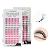 GLAMLASH L/LU/M W Shape Eyelash Extension 3D Premade Volume Fan Lashes W Style YY Lashes Faux Mink Volume Lashes Natural Eyelash