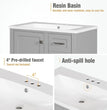 Bathroom Vanity Cabinet Sink 30”, Single Sink Top Combo Set with Drawers Storage, Bathroom Sink Cabinet 30*34*18(Without Faucet)