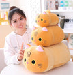 20cm Cute Soft Cat Plush Pillow Sofa Cushion Kawaii Plush Toy Stuffed Cartoon Animal Doll Lovely Gift