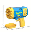 40 Hole Rocket Launcher Handheld Portable Electric Automatic Bubble Gun Party Birthday Gift Toy(without Bubble Water)