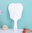 Tooth Shaped Handheld Mirror Cute Makeup Mirror Hand Held Dental Mirrors With Handle High Definition Makeup Mirror Hand Mirror F