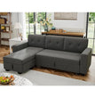 Sofa Bed Reversible Convertible Sleeper Pull Out Couches with Storage Chaise, Linen Fabric Furniture for Living Room, Bedroom