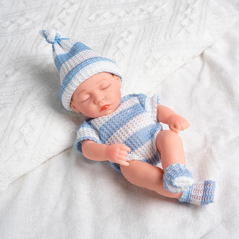 New Silicone Reborn Dolls 20cm Baby Reborn Toys Waterproof Vinyl Bebe Doll Cute Mini Reborn Baby Doll For Girls Birthday Gift