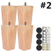 4Pcs 6/10/15cm Solid Wood Furniture Feets Sofa Cabinets Legs Square Bed Table Chair Replacement Feet Home Furniture Accessories