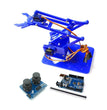 SG90 4 DOF Unassembly Acrylic Mechanical Arm Bracket Robotic Manipulator Claw For Arduino UNO Learning DIY Kit Programmable Toys