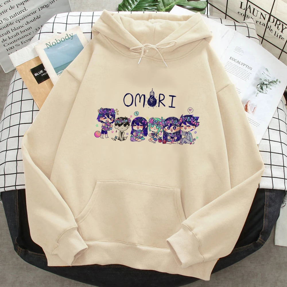 Omori hoodies women funny Winter  sweat y2k graphic sweater women Kawaii tracksuit