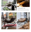 X&D Human Bird Nest Rattan Weaving Rocking Chair Leisure Sofa Home Balcony Single Lazy Sofa Rocking Chair Rattan Chair Can Sleep