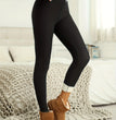 Winter Women Warm Leggings Plush Lined Thermal Pants Thickened Letter Embroidery Slim Elastic Tights