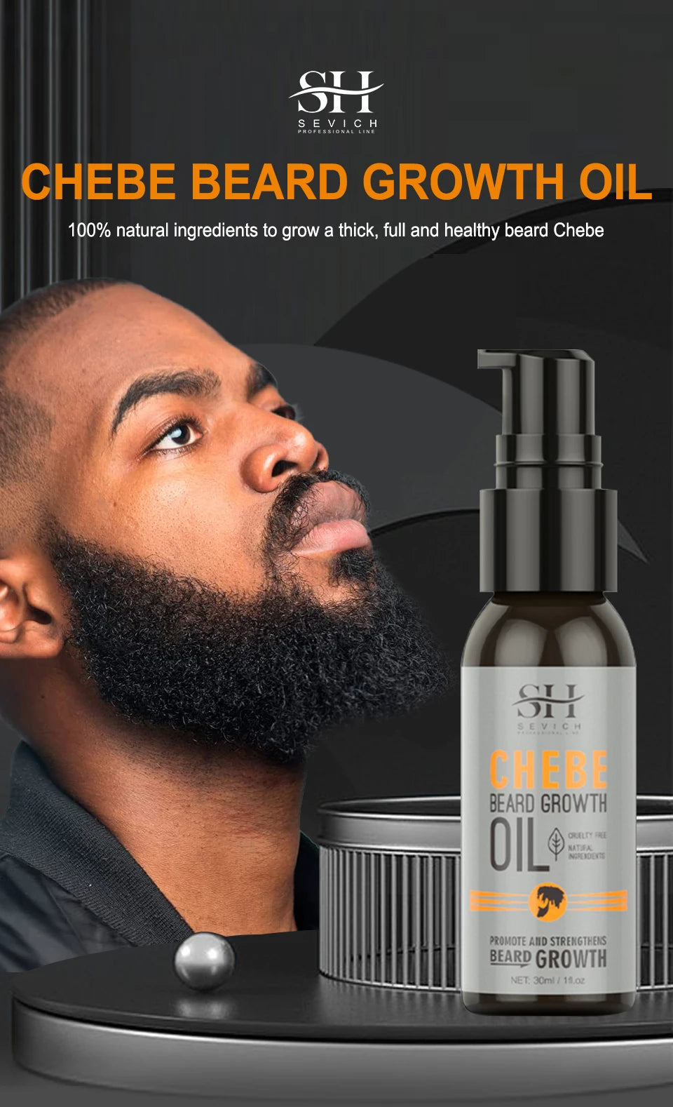 New 2023 Chebe Beard Growth Oil For Men Fast Effective Beard Growth Essential Hair Loss Treatment Product Sevich Beard Care 30ml