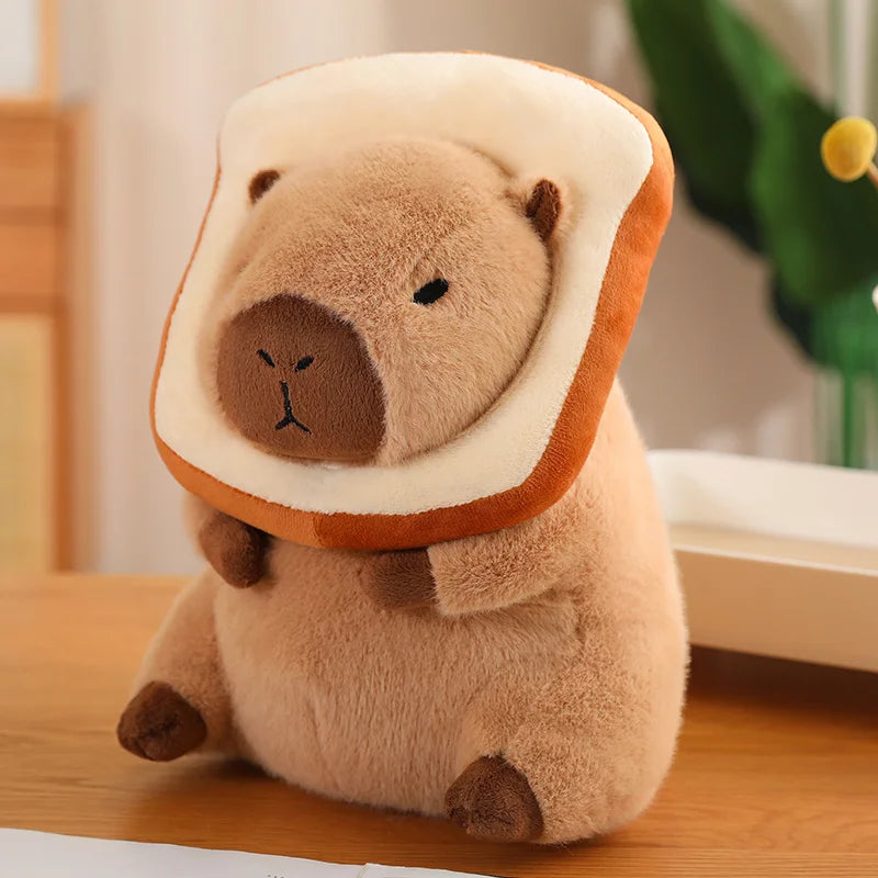 Lotus leaf Capybara Plush Toy  Oyster Bee Bckpack Capibara Cosplay Unicorn Dinosaur Boba Bread Ring Decor Stuffed Animals