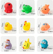 10pcs Baby Bath Toys Cute Animals Swimming Water Game Soft Rubber Float Squeeze Sound Water Shower Toys For Kids