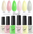 LILYCUTE 6Pcs/Set Gel Nail Polish Popular Colors In Autumn Semi Permanent Soak Off UV LED Nail Art Gels Nail Gel Polish