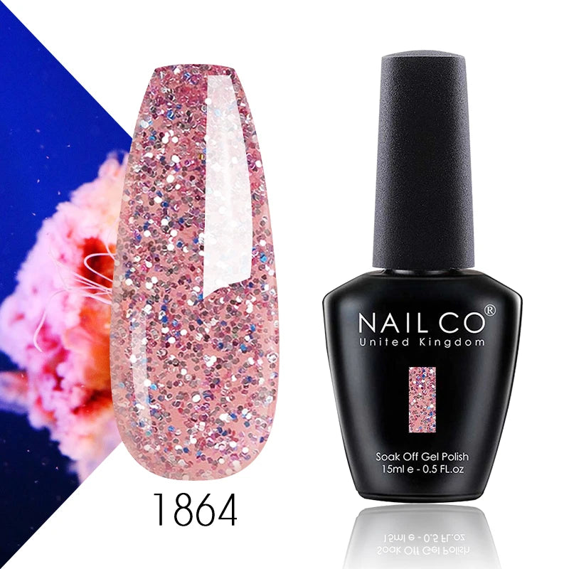 NAILCO 15ml Translucent Color Gel Nail Polish Vernis Semi Permanent UV LED Gel Polish For Nail Art Gel Manicure TOP BASE Varnish