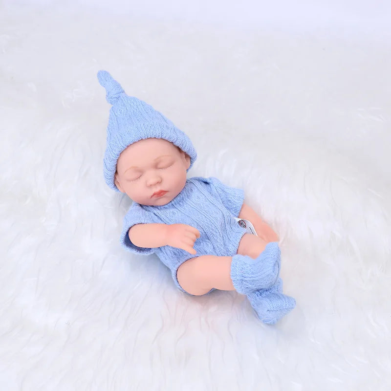 New Silicone Reborn Dolls 20cm Baby Reborn Toys Waterproof Vinyl Bebe Doll Cute Mini Reborn Baby Doll For Girls Birthday Gift